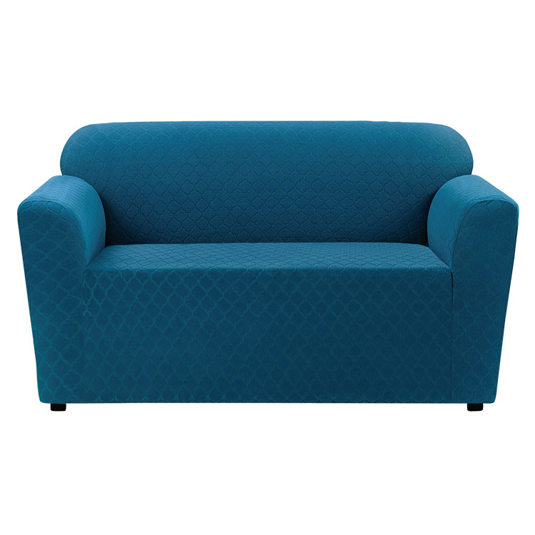 Greatex Stretch Lantern Loveseat Couch Slipcover Sofadæksel til stue, 1-delt Loveseat møbelafdækning - Bønegrøn / ørken sand / Nile blå / skifer grå